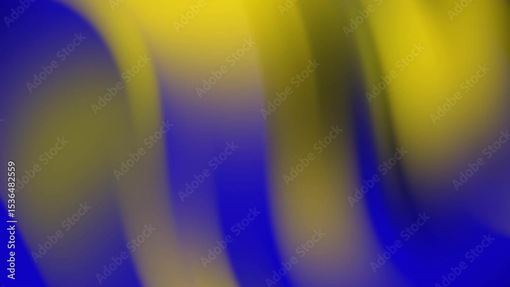 Poster Abstract Blue and Yellow Gradient Wave Motion Background Video