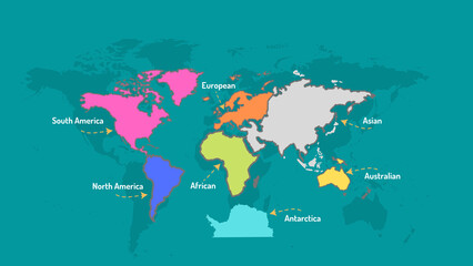 Green Orange Continents Presentation