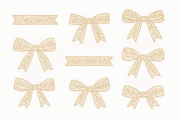 ナチュラルなレースのリボンの装飾