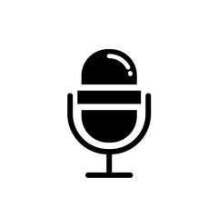 Retro Vintage Microphone – Vector Icon