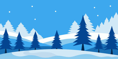 winter landscape with trees