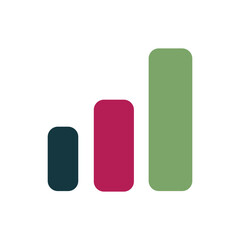 Bar chart logo icon sign symbol design