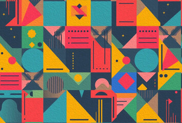 Abstract technology background. . Oil paint illustration.