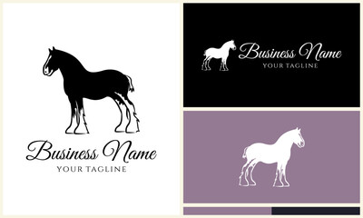 Shire Horse Logo Design Variations.