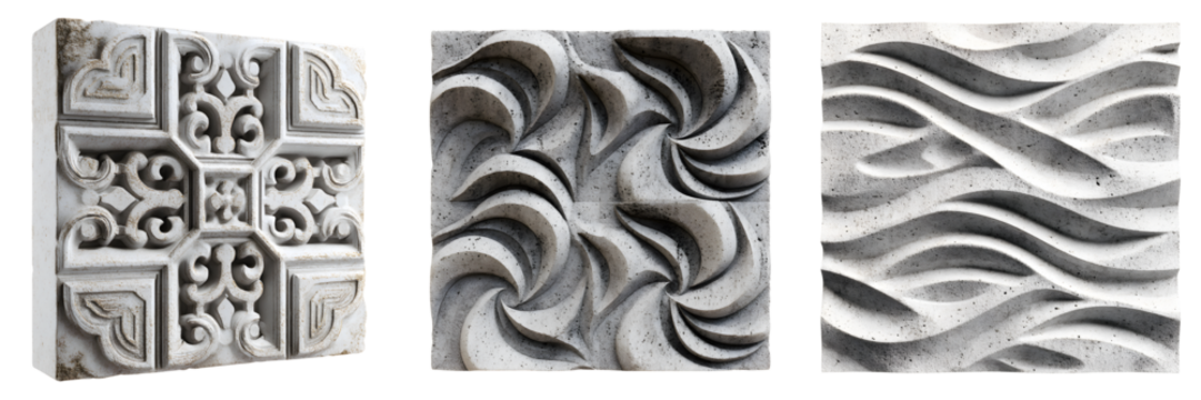 Abstract textural patterns in monochrome