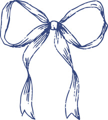 Vintage Vector Bow, suitable for the design of printed products, banners, invitations, weddings, birthday parties in vintage style.