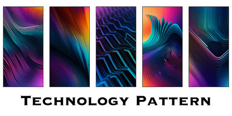 Abstract technology background. . Oil paint illustration.