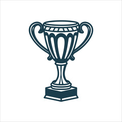 Elegant Cricket Trophy Cup Vector Graphic