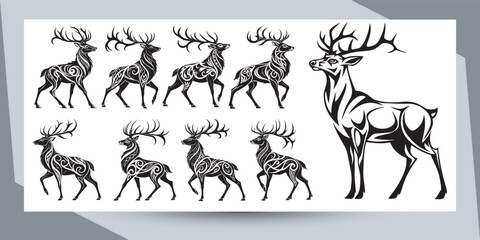 deer Vector illustration silhouette design