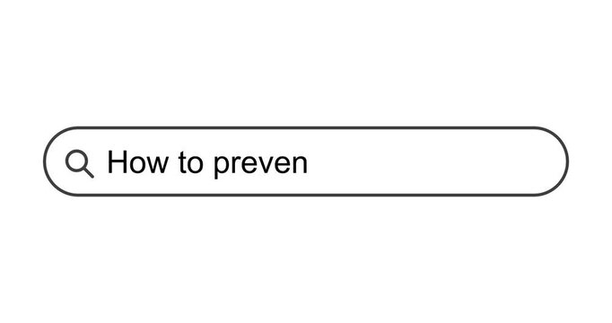 Typing phrase How to prevent a heart attack into search box, search bar close-up, looking for heart attack tips, footage