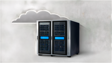 Server Management in Cloud Computing Environment, Digital Illustration from a Tech Perspective