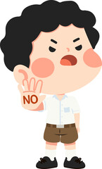 Confident Boys Stand Up and Say No student