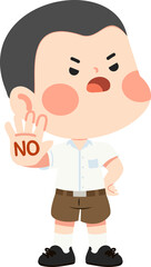 Confident Boys Reject and Say No student