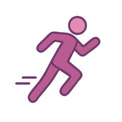 Running Person Icon for Cardio Exercise