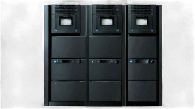 Server Equipment Showcase in Data Center Environment with Modern Design Perspective