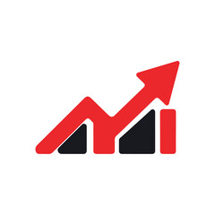 Bar chart logo icon sign symbol design