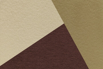 Geometric beige, dark brown and tan texture paper background for presentation, banner or card design template