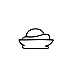 simple outline of ice cream