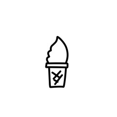 simple outline of ice cream