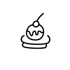 simple outline of ice cream