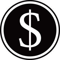 ドル記号のアイコン　モノトーン