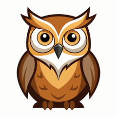 owl on white background
