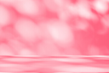 Wall interior background, studio and backdrops show products.with shadow from window color pink background for text insertion and presentation interior decoration	
