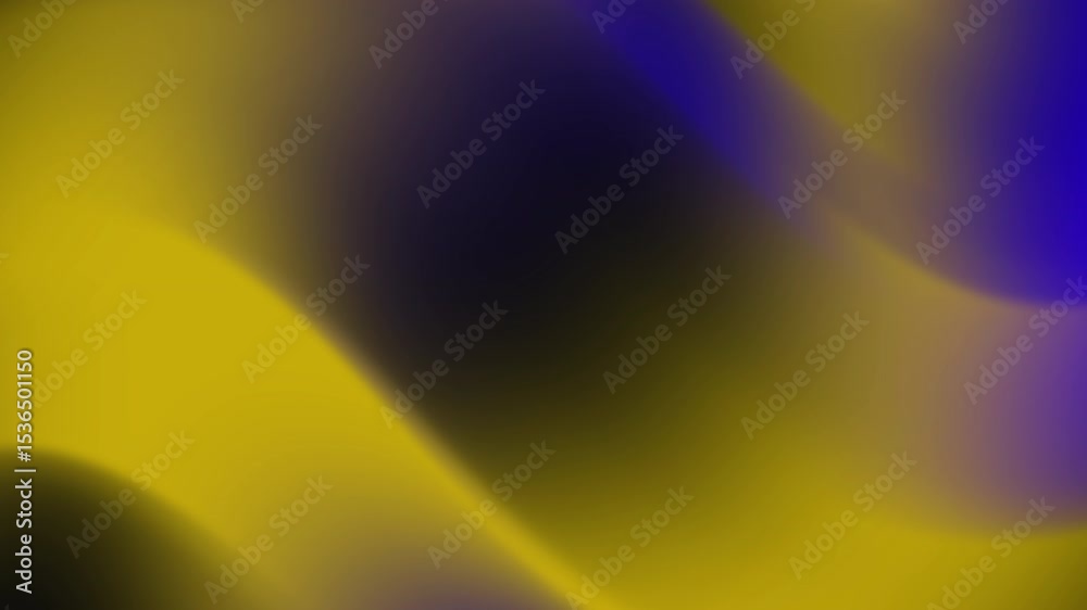 Poster Abstract Gradient Wave Motion: Yellow and Blue Color Transition