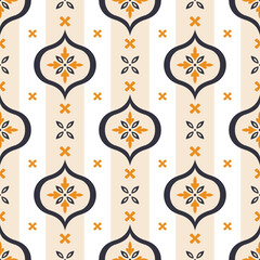Luxury vector seamless pattern. Ornament, Traditional, Ethnic, Arabic, Turkish, Indian motifs. Great for fabric and textile, wallpaper, packaging design or any desired idea.