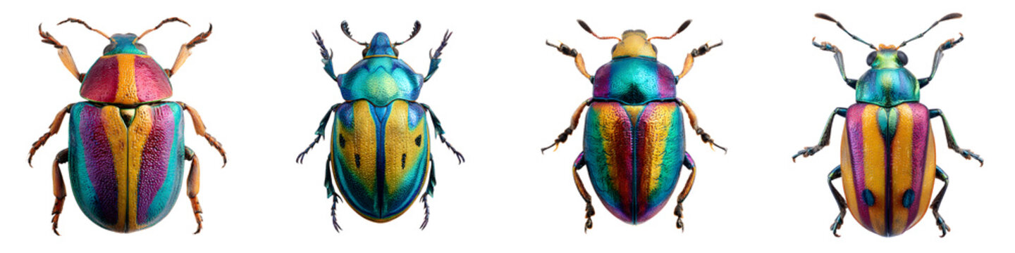 Vibrant and colorful beetles showcasing the natural beauty of insects