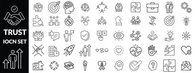 Trust iocn set set . trust big icon set , design 
