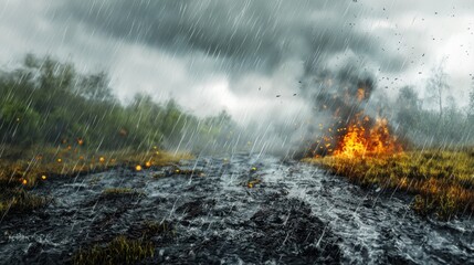 Stormy landscape