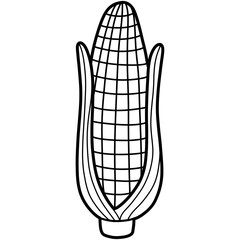 Corn illustration outline 