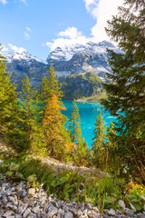 Obraz premium Oeschinensee lake, Swiss Alps, Switzerland