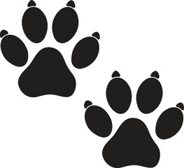 Fototapeta premium Dog footprints Silhouette Vector Design