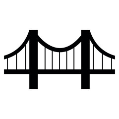 Bridge sign symbol vector flat icon