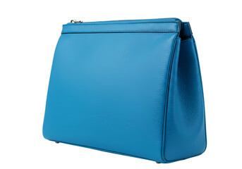 Vibrant Teal Leather Handbag A Statement Piece isolated on transparent baackground