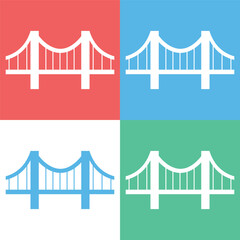 Bridge sign symbol vector flat icon