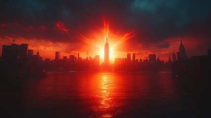 Fototapeta premium Epic New York City Sunrise