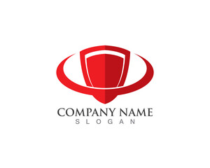 Security guard logo design vector shield template