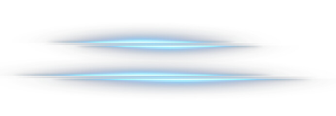 Blue light speed line, light motion glow glowing this neon flash PNG Overlay features a soft LED trail and blur effect on a transparent background, ideal for dynamic design accents. © Sergey