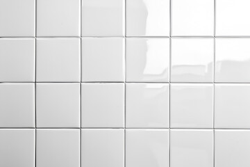 White square tiles wall background texture
