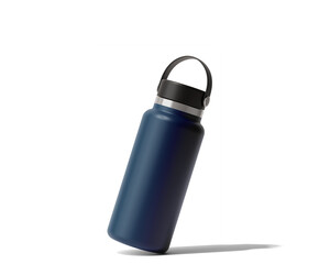 Blank Empty Hydro Flasks Dew Bottle, Sport Water Bottle Packaging Isolated On Transparent Background, Prepared For Mockup, 3D Render.