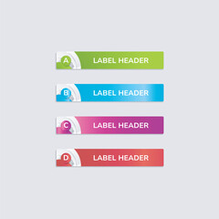 colorful label banner template design set collection vector graphic Vector