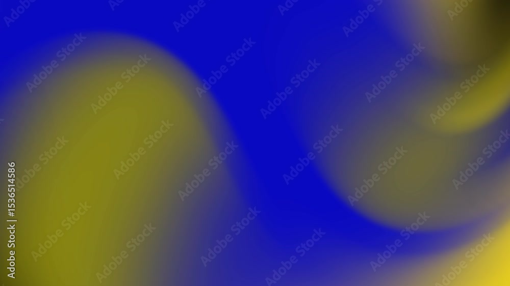 Poster Abstract Blue and Yellow Gradient Swirl Animation Background