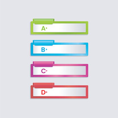colorful label banner template design set collection vector graphic Vector