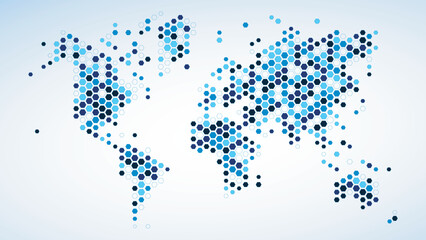 polygonal world map vector