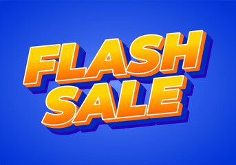 Bold Flash Sale Text on Blue Background
