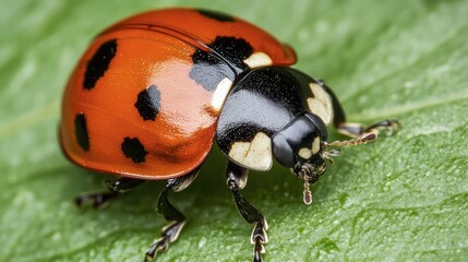Fototapeta premium Ladybug on a leaf