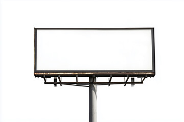 Obraz premium blank billboard on the side of the road with a freestanding metal frame